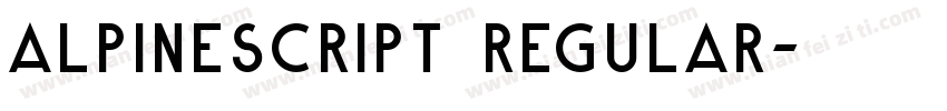 AlpineScript Regular字体转换